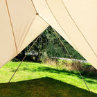 boutique camping bell tent porch curved canopy awning glamping bell tent
