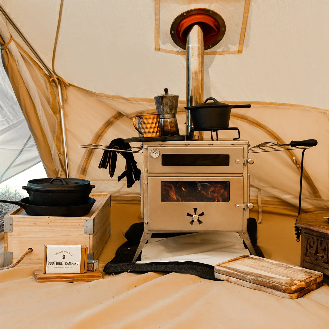 OUTDOORS OR IN-TENT? YOUR GUIDE TO IGNITING YOUR STOVE'S FLAME 🔥 - Boutique Camping