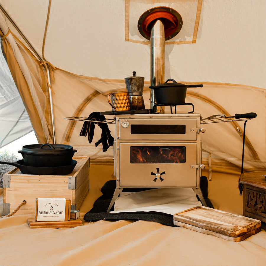Pizza Oven Plus Wood Burning Stove - Bundle Kit - Boutique Camping  Woodburning Stove