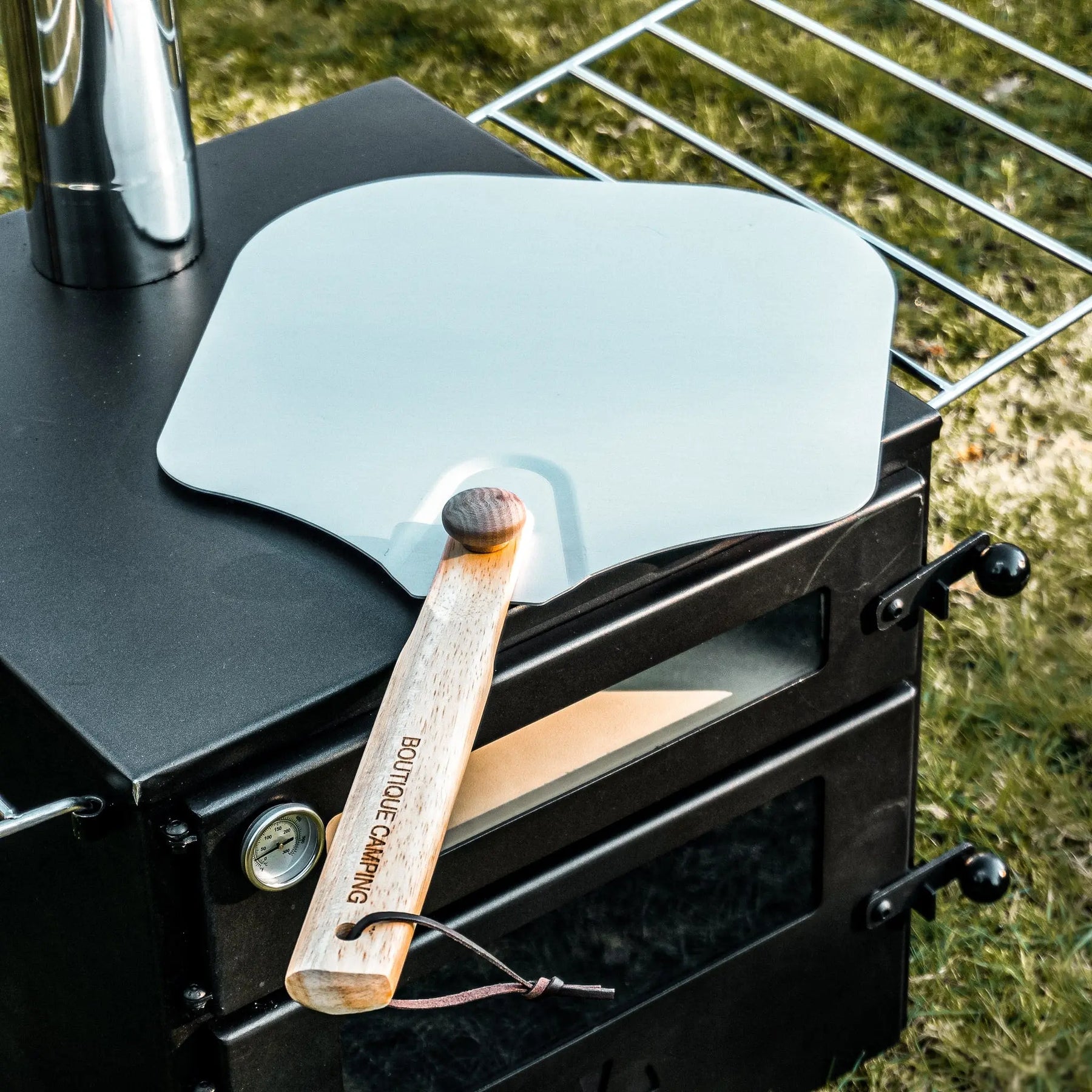 boutique camping pizza oven shovel for wood burning stove