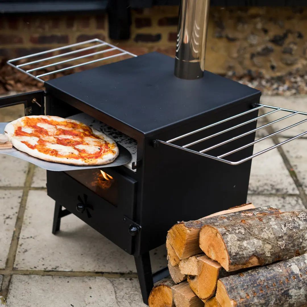 pizza oven wood burning stove glamping boutique camping tent glamping