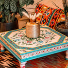 Hand Painted Square Bajot Table