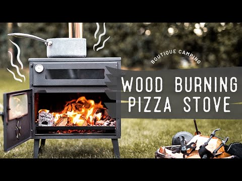 pizza oven wood burning stove glamping boutique camping tent