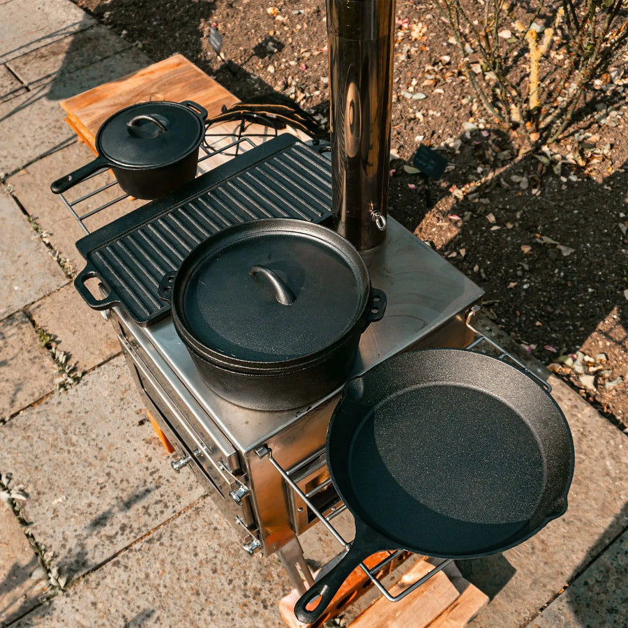 Cast Iron Camping Cooking Set 9 Piece