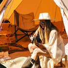 classic glamping bell tent boutique camping tipi girl boho girl guitar