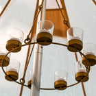 gold tea light glamping bell tent single double tier chandelier