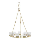 gold tea light glamping bell tent single double tier chandelier
