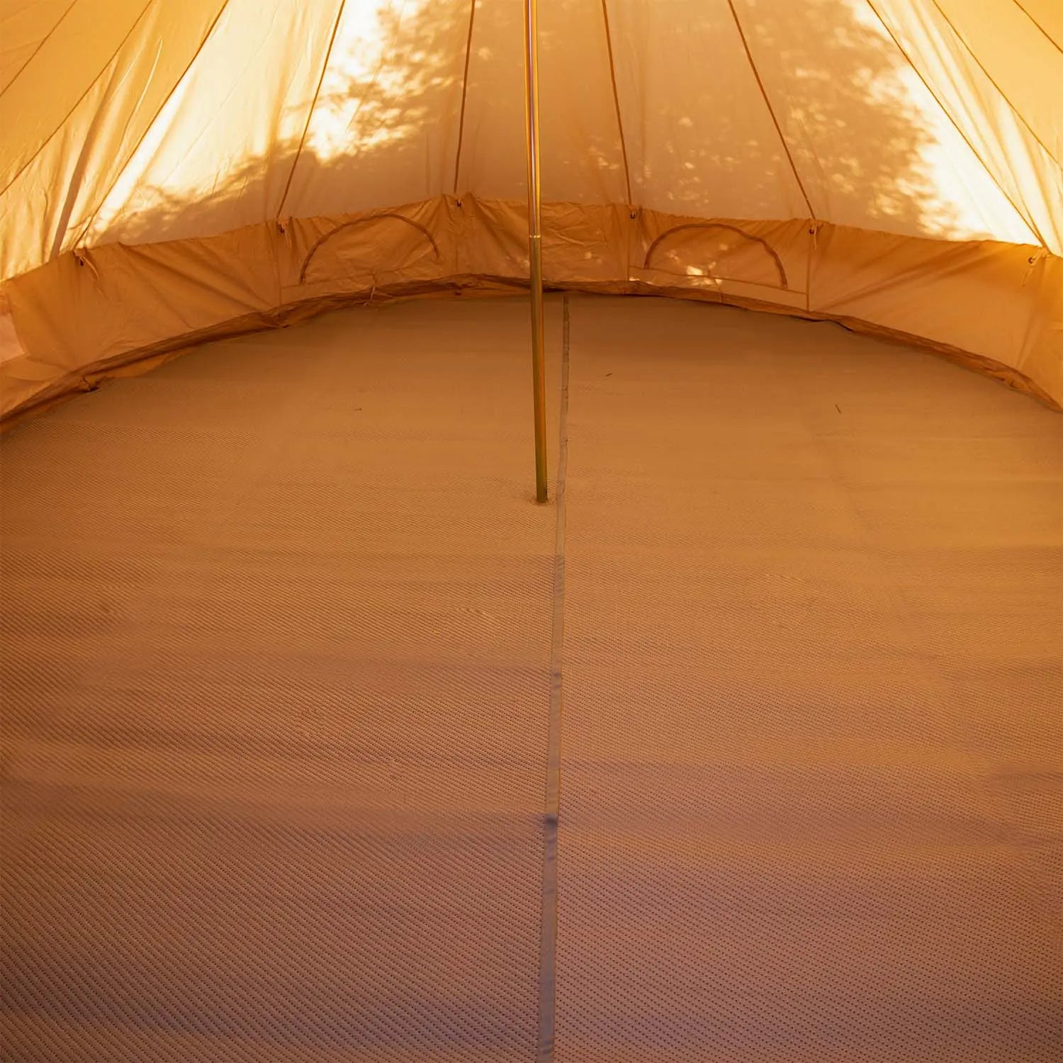 Recycled half moon Polypropylene Matting glamping tent boutique camping